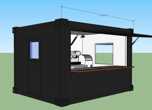 Shipping container restaurant for sale