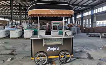 custom ice cream push cart