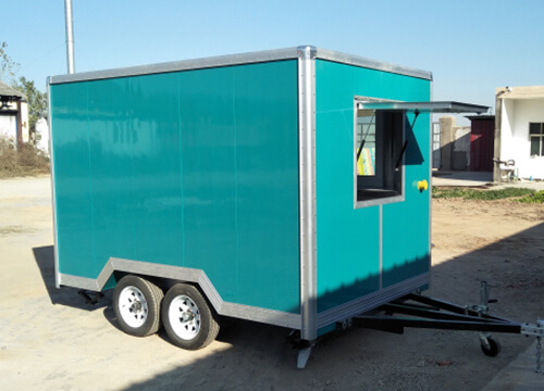 blue quality food trailer