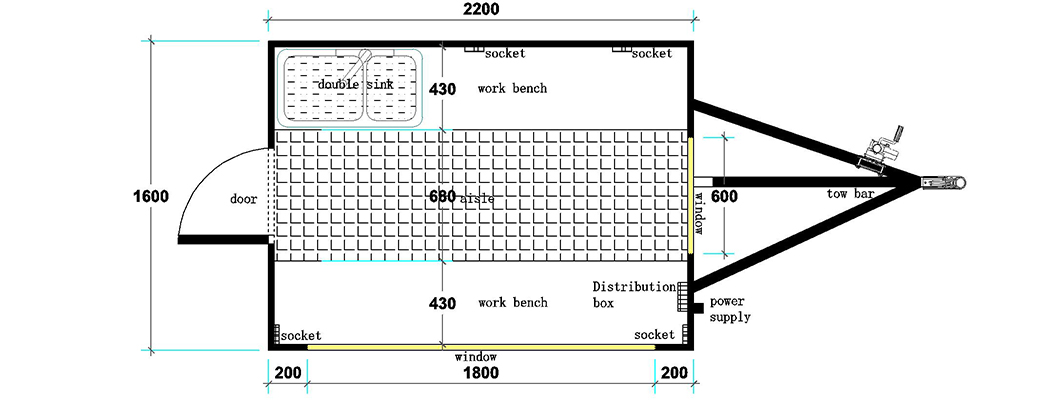 220D pizza trailer design drawing