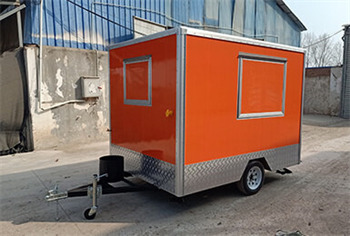 mini orange catering trailer