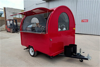 red hot dog trailer