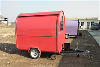 red small food cart