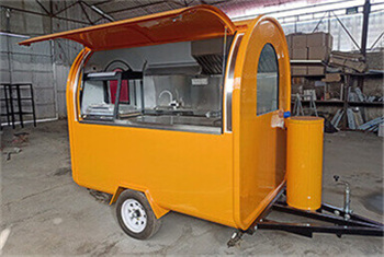 yellow mini food cart