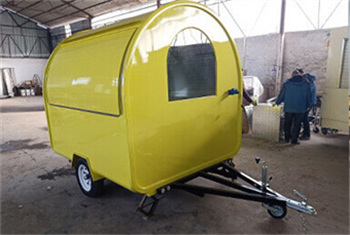 yellow mini food trailer