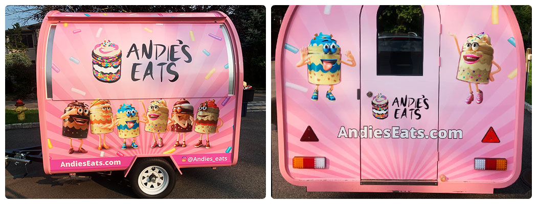 Andie's pink dessert trailer