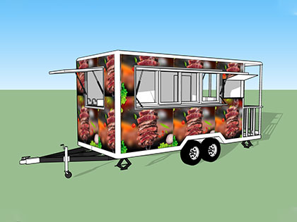 Custom BBQ trailer design
