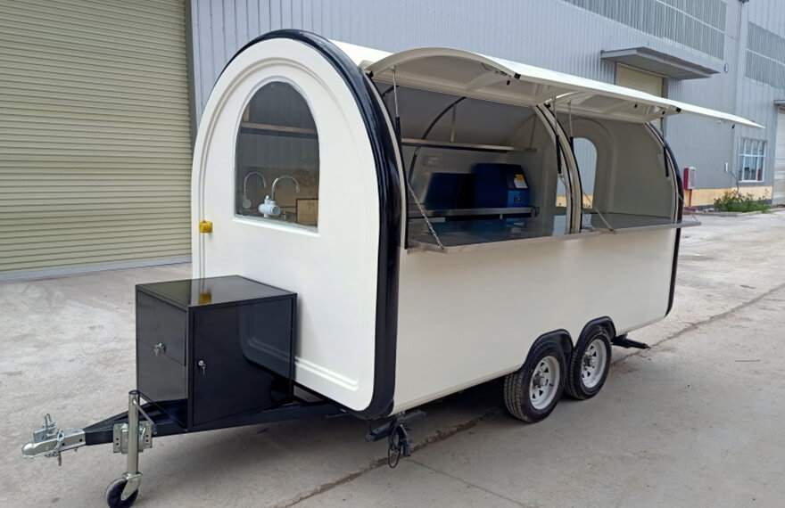 mobile beverage trailer front