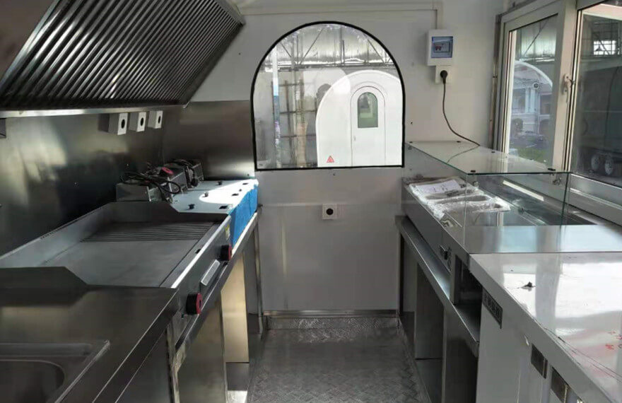 burger catering trailer kitchen