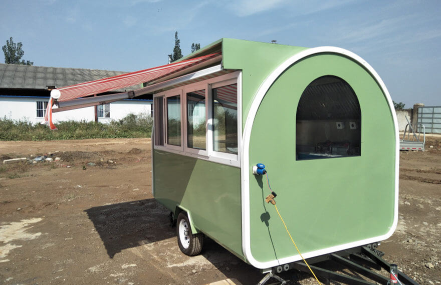 Light Green Burger Catering Trailer