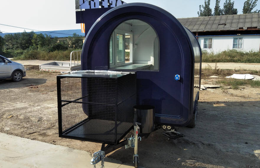 small coffee cart trailer front