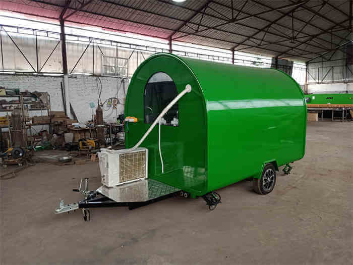 CE approved semi-trailer 4 wheels hot dog stand trailer