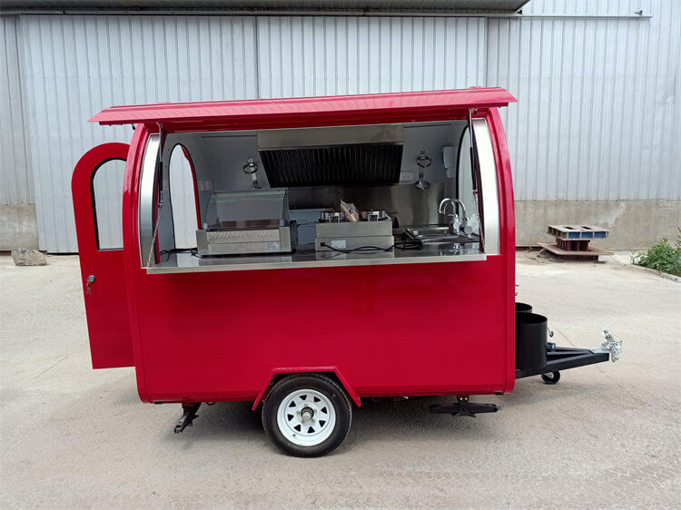 The Attractive Red Color Coffee Shop Trailer