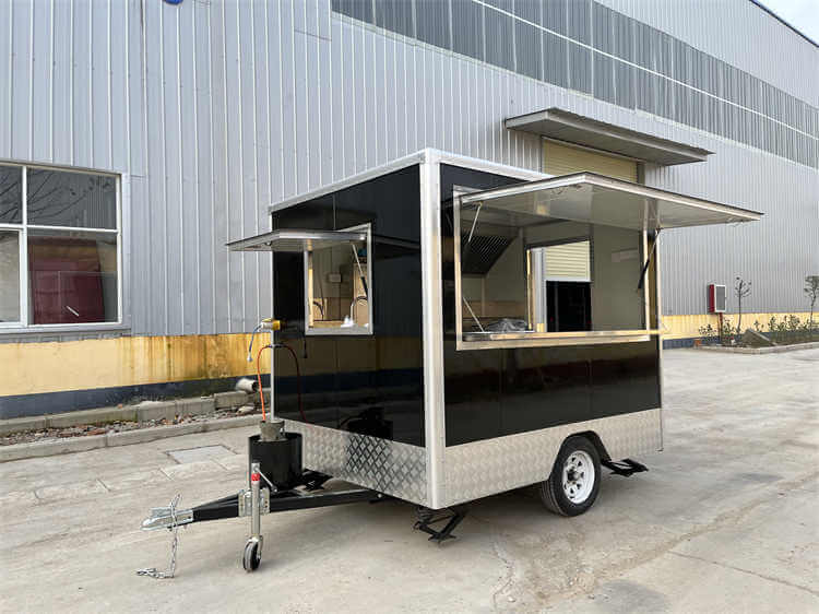 China Commercial BBQ Trailer Concession With Back Porch For sale