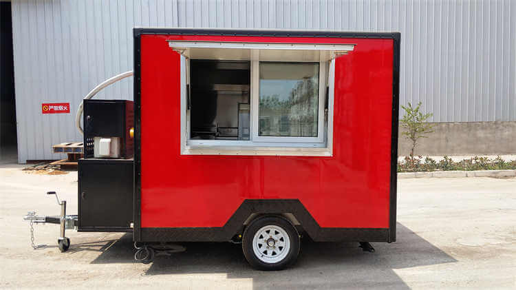 CE certificated Mobile Trailers Enclosed BBQ Trailer With Porch