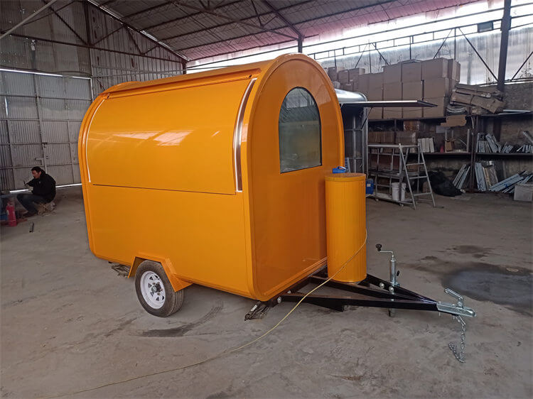 Colorful Attractive Round Shape Mobile Coffee Trailer For Sale Near Me