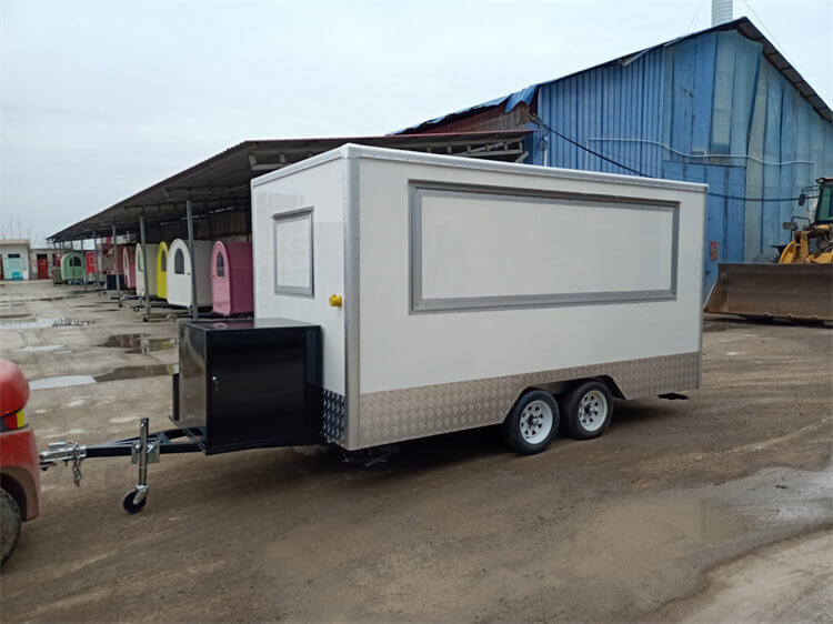 The Orange Color Round Shape Small Coffee Trailer For Sale