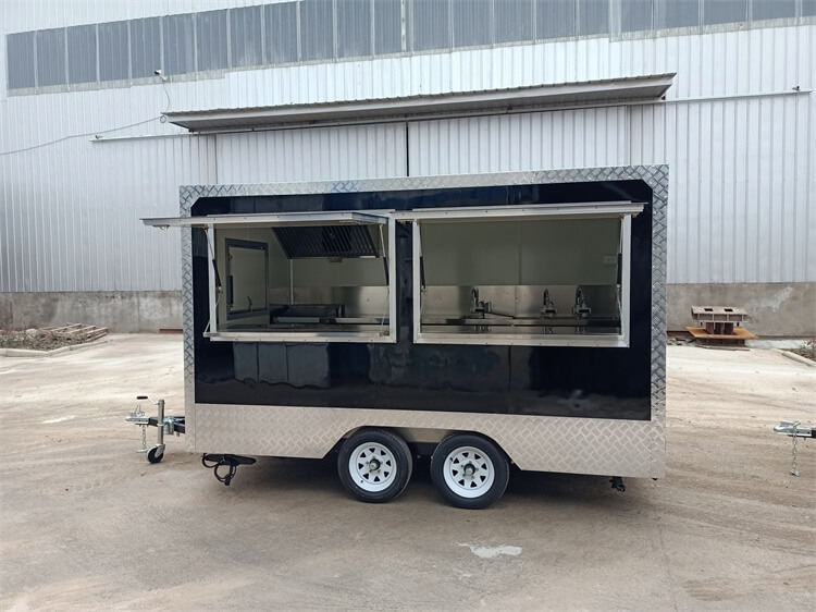 Commercial BBQ Cooking Food Trailer