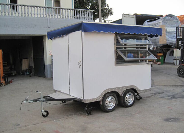 White Mobile Coffee Shop Trailer For Sale