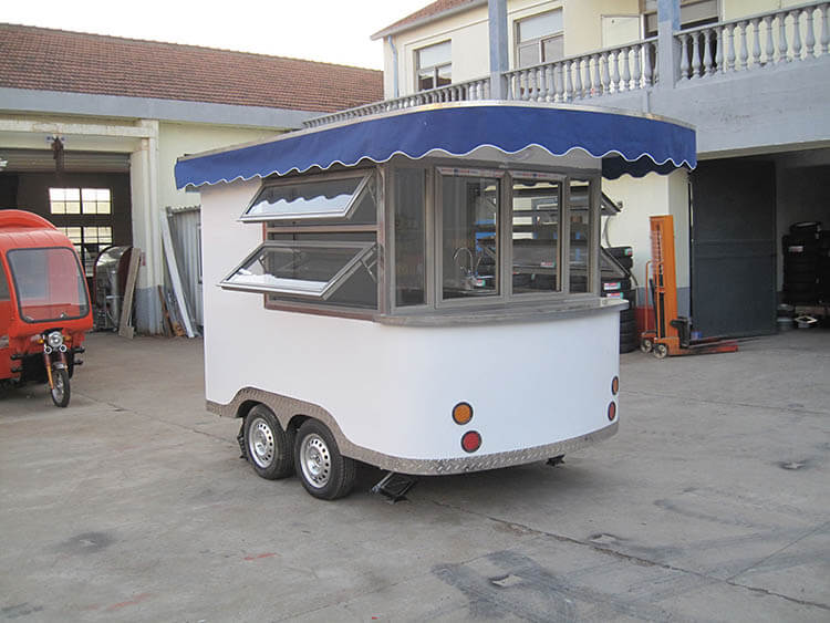 White Mobile Coffee Shop Trailer For Sale