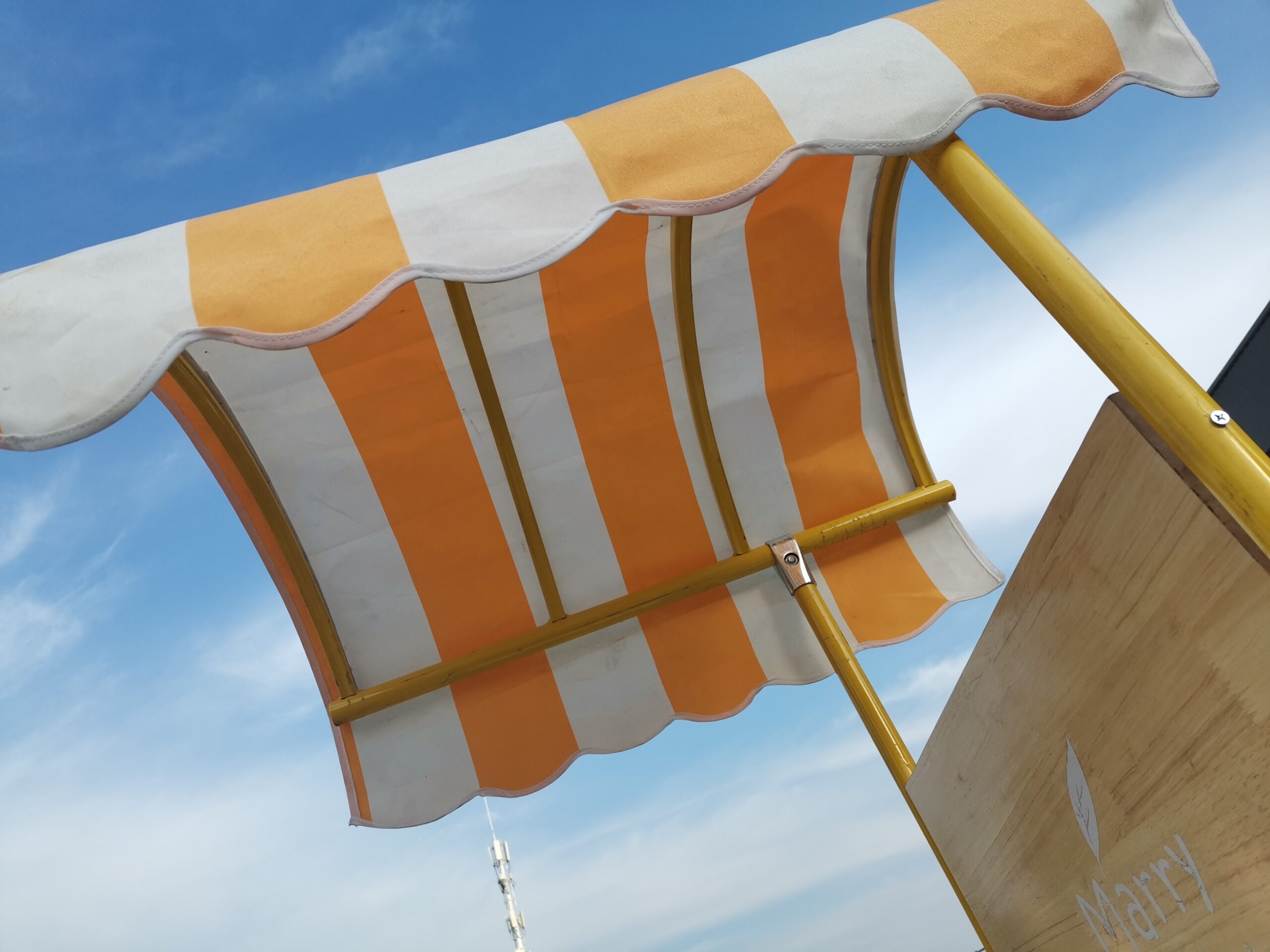 ice cream push cart awning