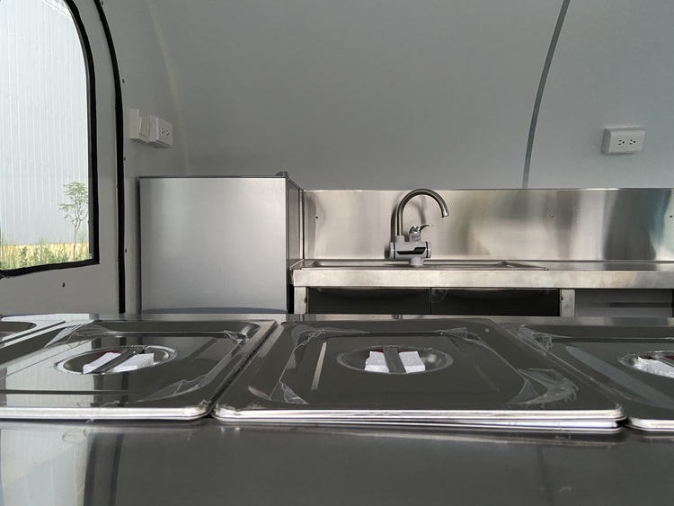 burger van trailer with kitchen equipment