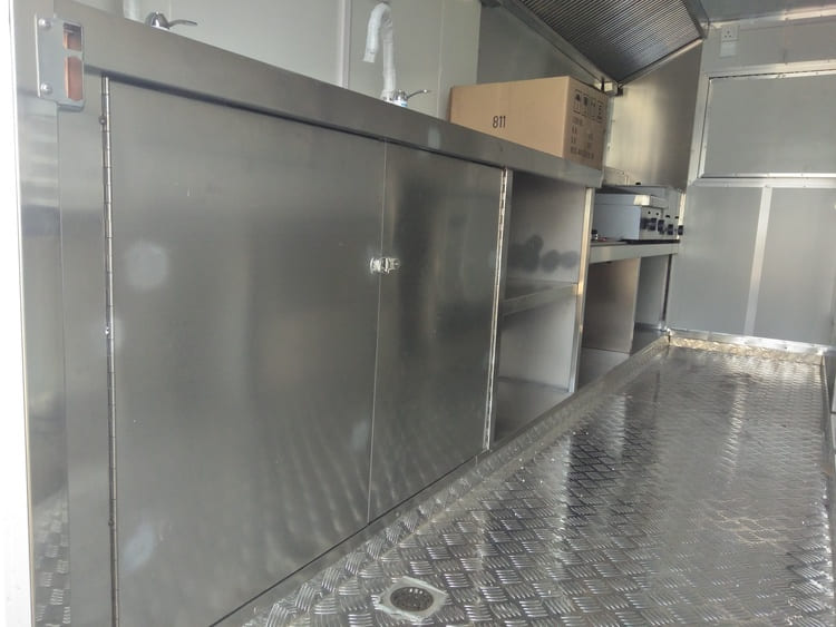 cabinets in the fast food trailers
