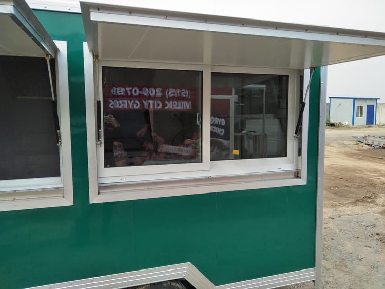 catering trailer sliding concession window