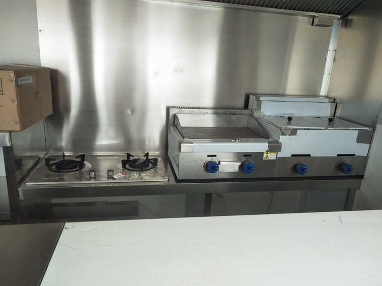 cooking machines in the fast food trailers
