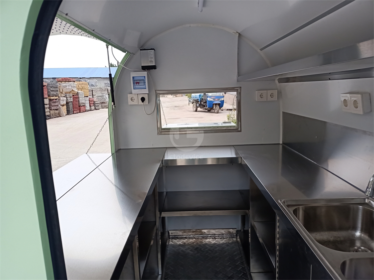 inside of the street food kiosk