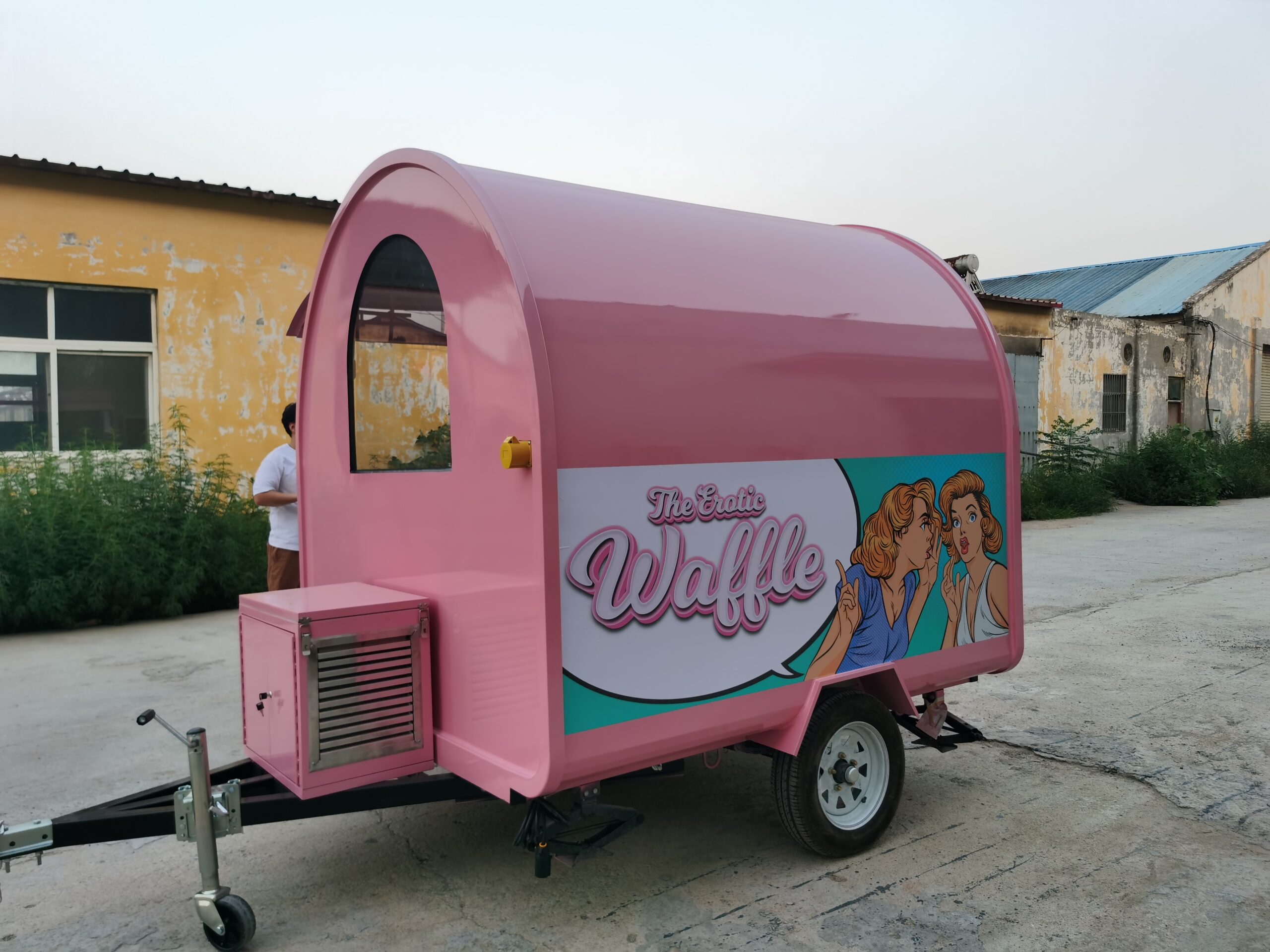 soft serve ice cream concession trailer with logo