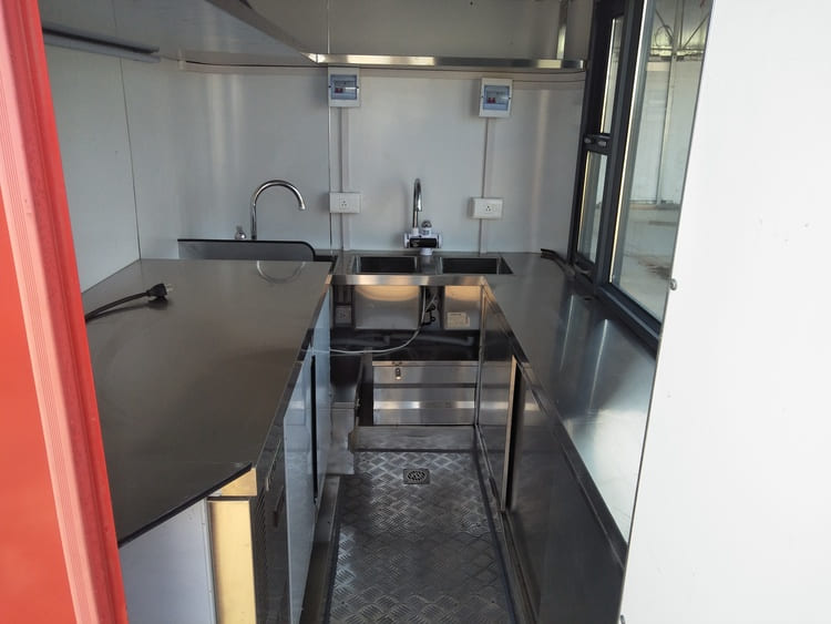 the layout of the small food truck trailer for sale