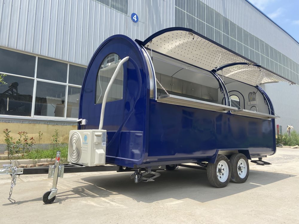 vintage trailer food truck with air conditioner