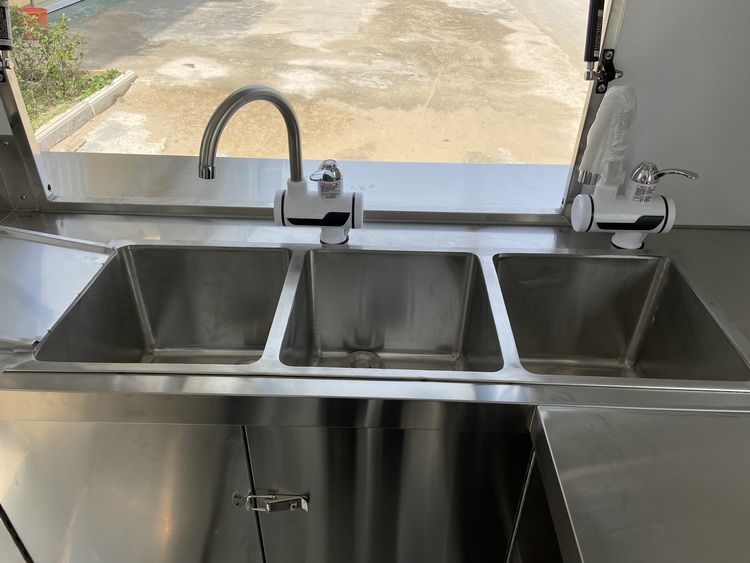 3 compartment sinks in espresso trailer for sale
