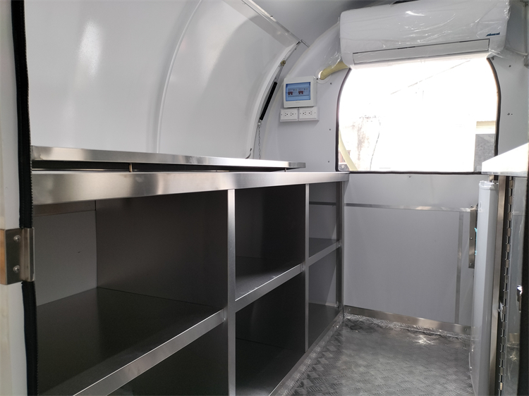 the inside design of the mini donut trailer for sale