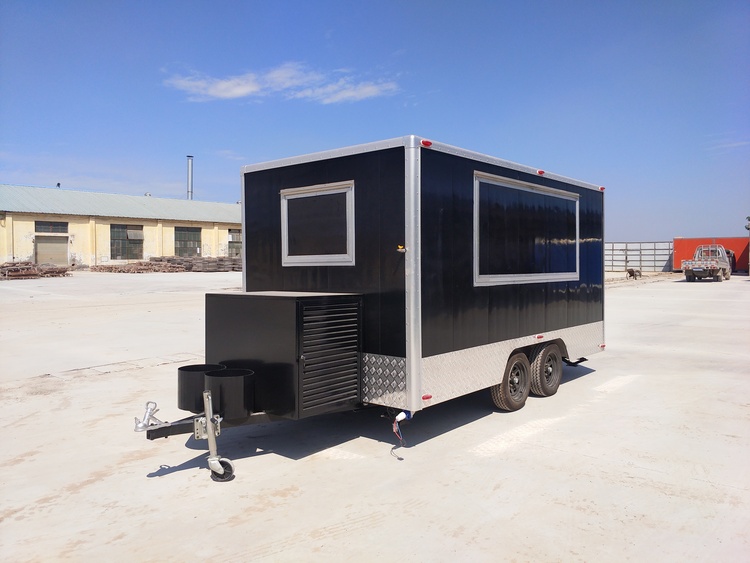 13ft Black Mobile Fast Food Caravan for Sale