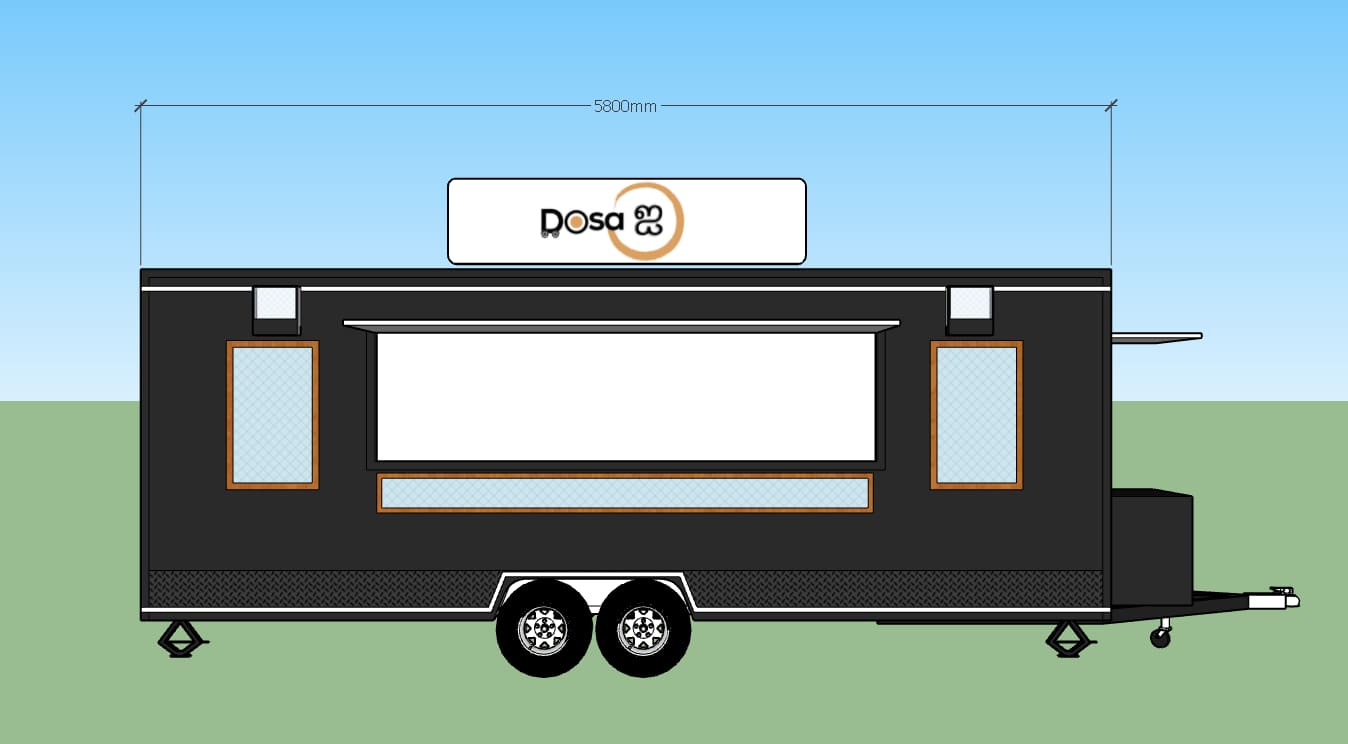 19ft mobile kitchen catering trailer design