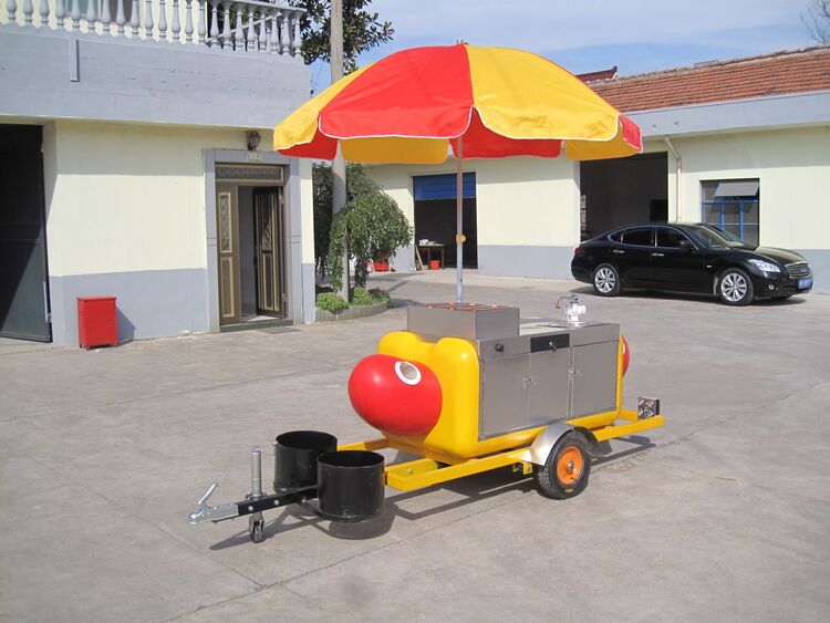 custom small mobile hotdog stand cart for sale