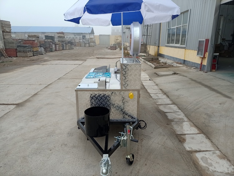 hot dog cart with grill and fryer for sale