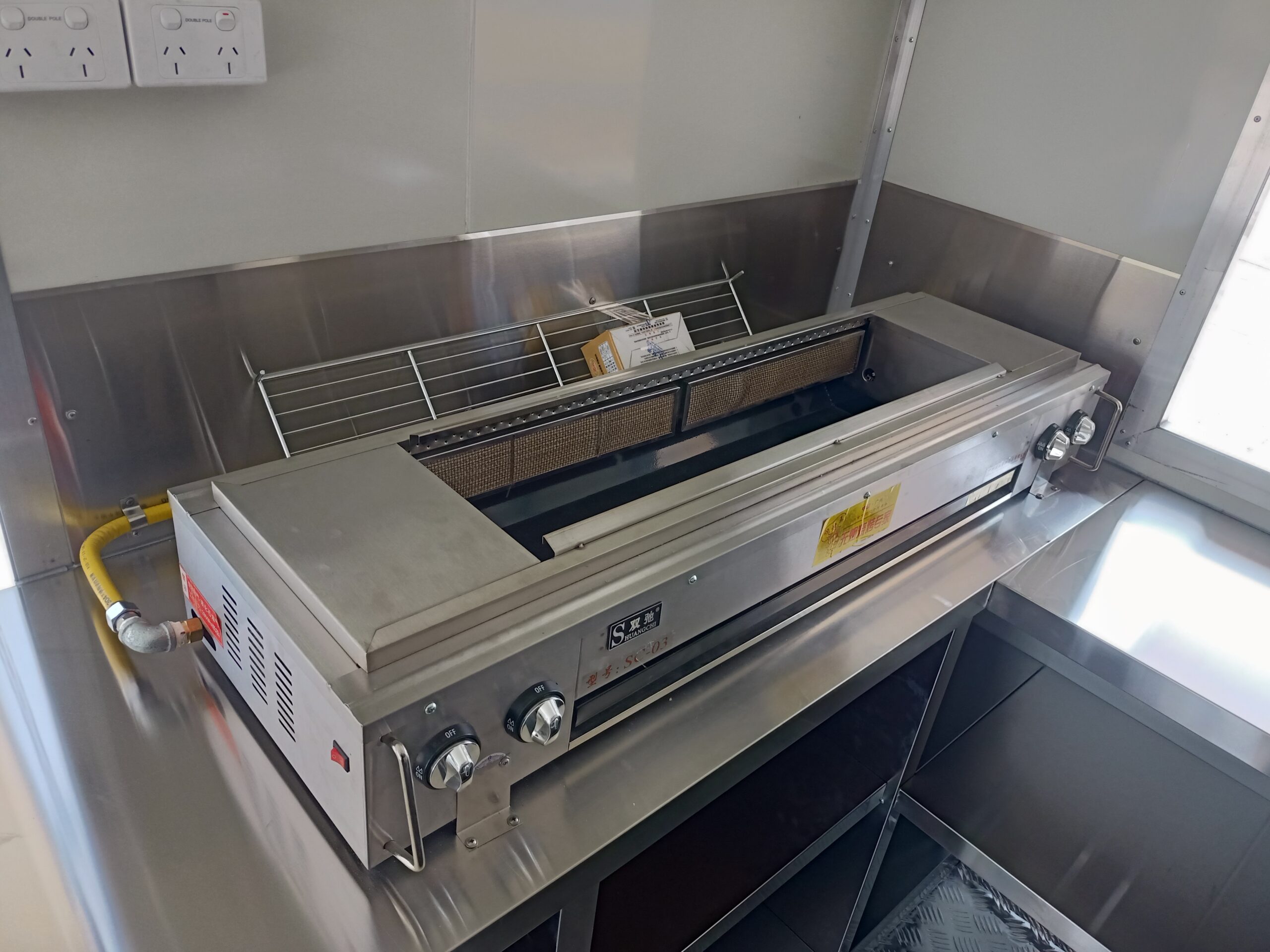 mobile bbq concession trailer with gas grill for sale in new zealand