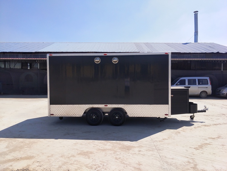 13ft Black Mobile Fast Food Caravan for Sale