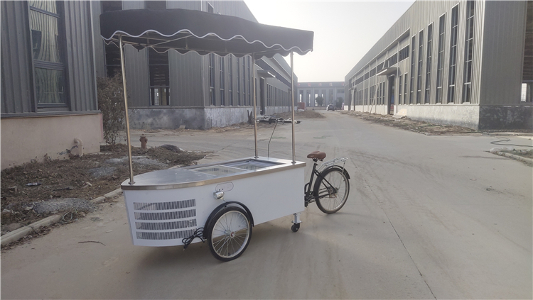 Portable Vintage Mexican Ice Cream Cart with  Fridge for Wedding