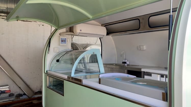 Fully Equipped Mobile Ice Cream Cart Trailer with Freezer Under $4,000