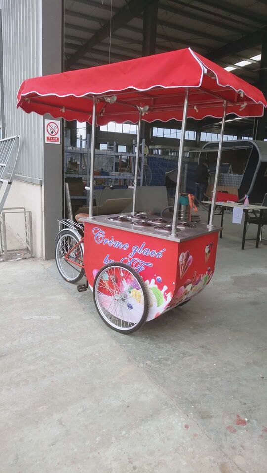 small bicycle ice cream cart