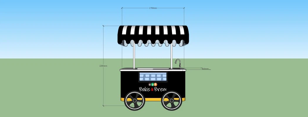 vintage gelato cart for wedding design