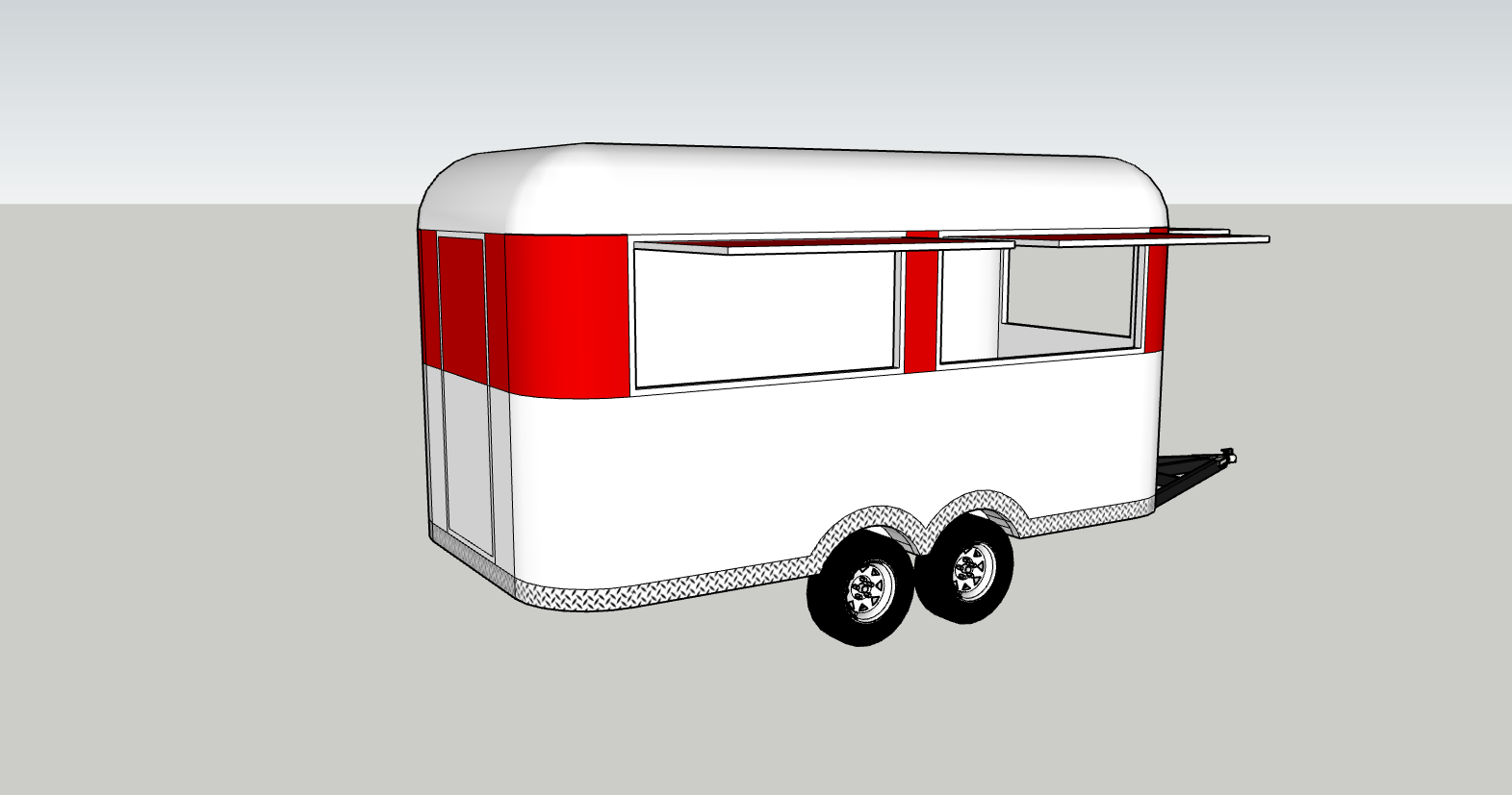 13ft mobile catering trailer model