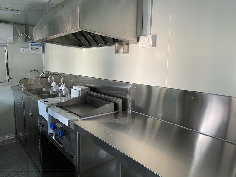 food vending trailer with a standard mobile kitchen