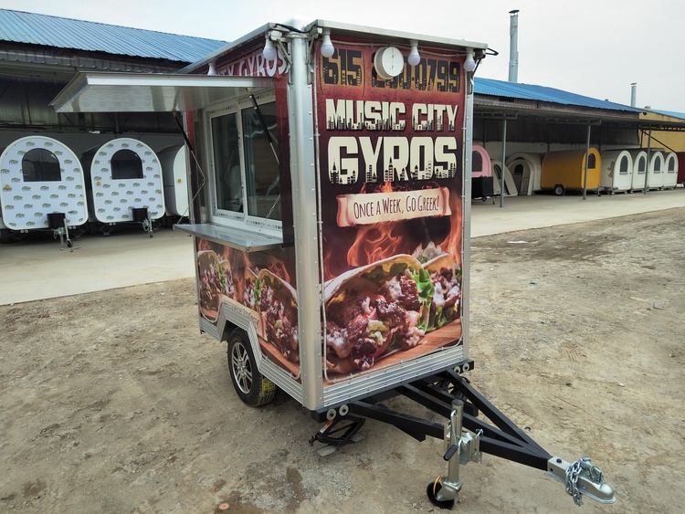 5ft Mini Mobile BBQ Trailer with Stainless Steel Kitchen Equipment