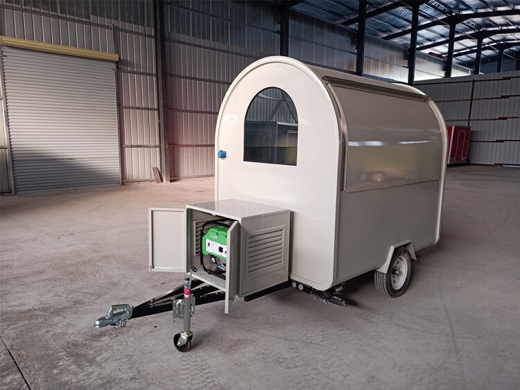 small vending trailer with generator for the street food business