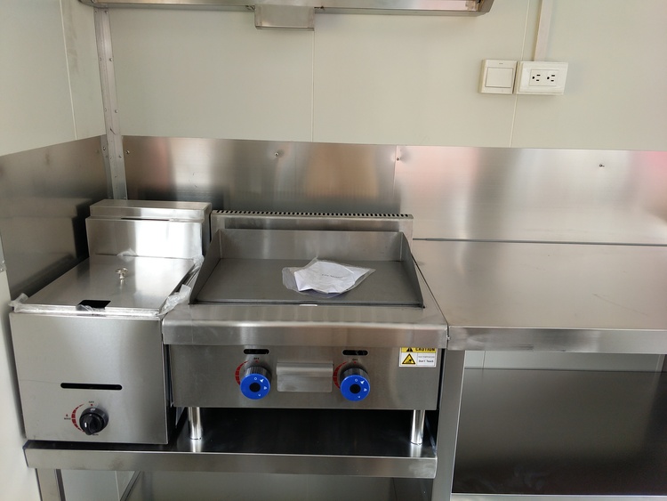 cheap kitchen trailers with fryer and grill for sale